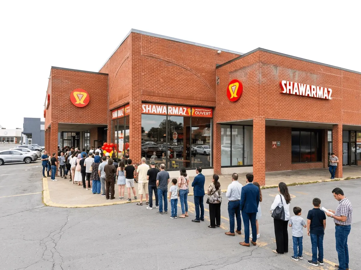 Friends enjoying Shawarmaz catering