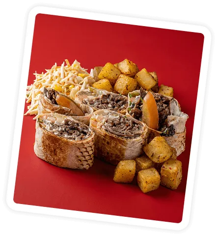 Sushi-style shawarma rolls